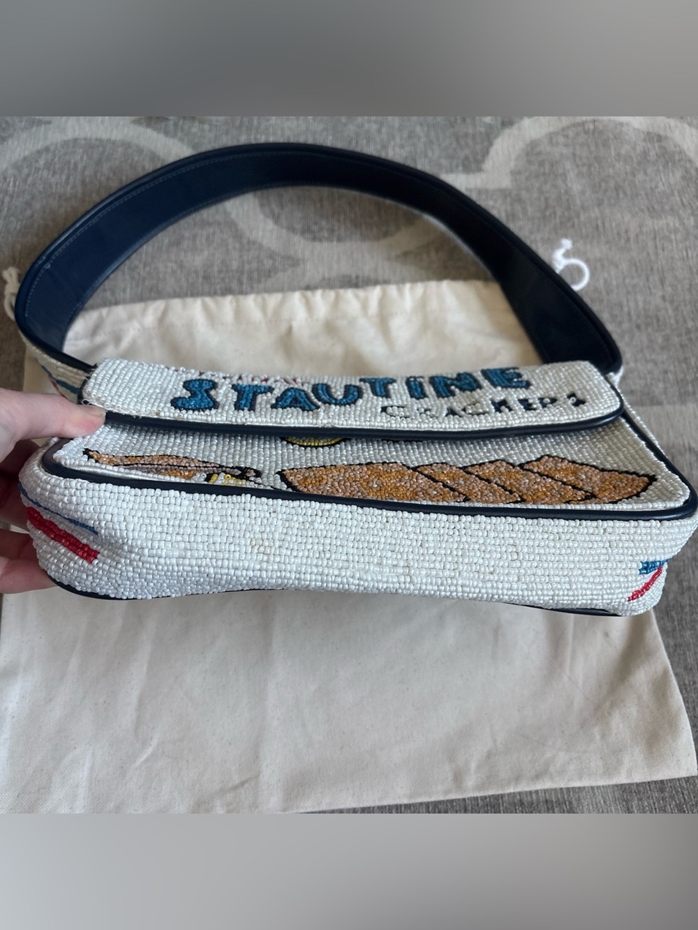 STAUD Tommy Crackers Staudine Beaded Bag - Picture 5 of 10